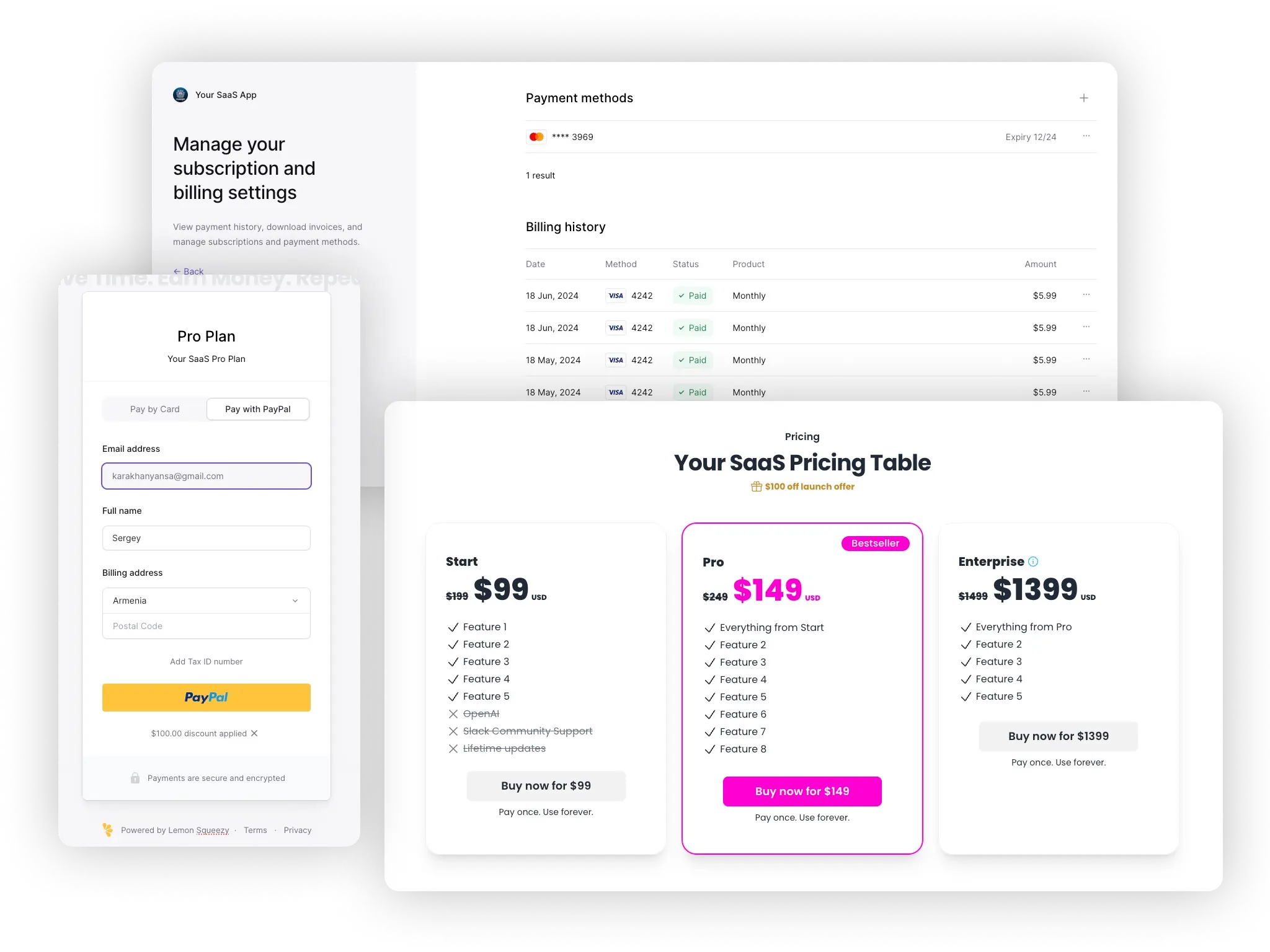 Payments showcase